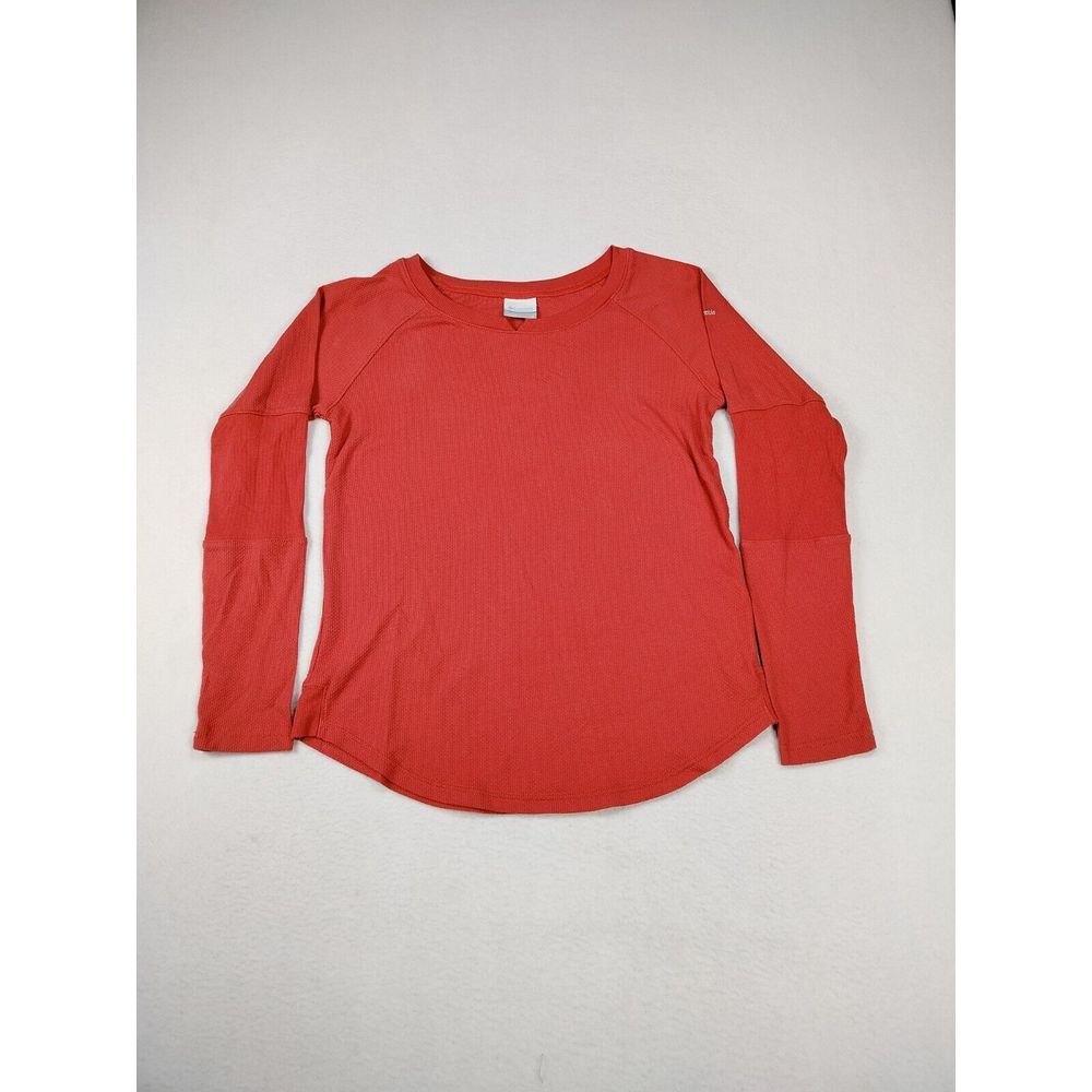 Columbia Sweater Top Shirt Women's Medium Red Long Sleeve Gorpcore‎ Campcore